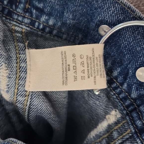 Free People Distressed Hoodie Knit Denim Jacket Medium - Picture 8 of 8